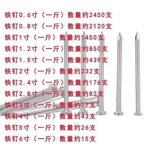 50斤钉子圆钉工地木工2寸铁钉家用木板模板钉3寸4寸5寸6寸7寸铁钉