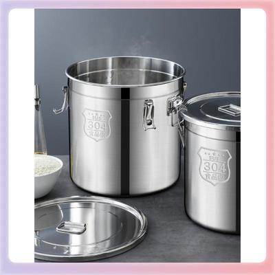 3MLE防潮米桶防虫密封桶304不锈钢桶米桶家用加厚20斤50斤面粉储