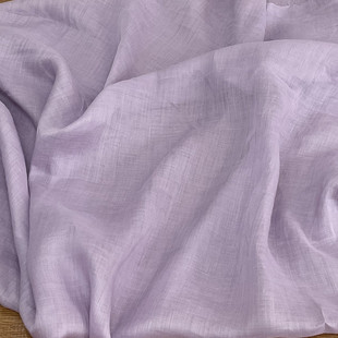 高端打纯苧麻面料内衬裙吊带底色高薄高密麻料夏季汉服支料  浅紫