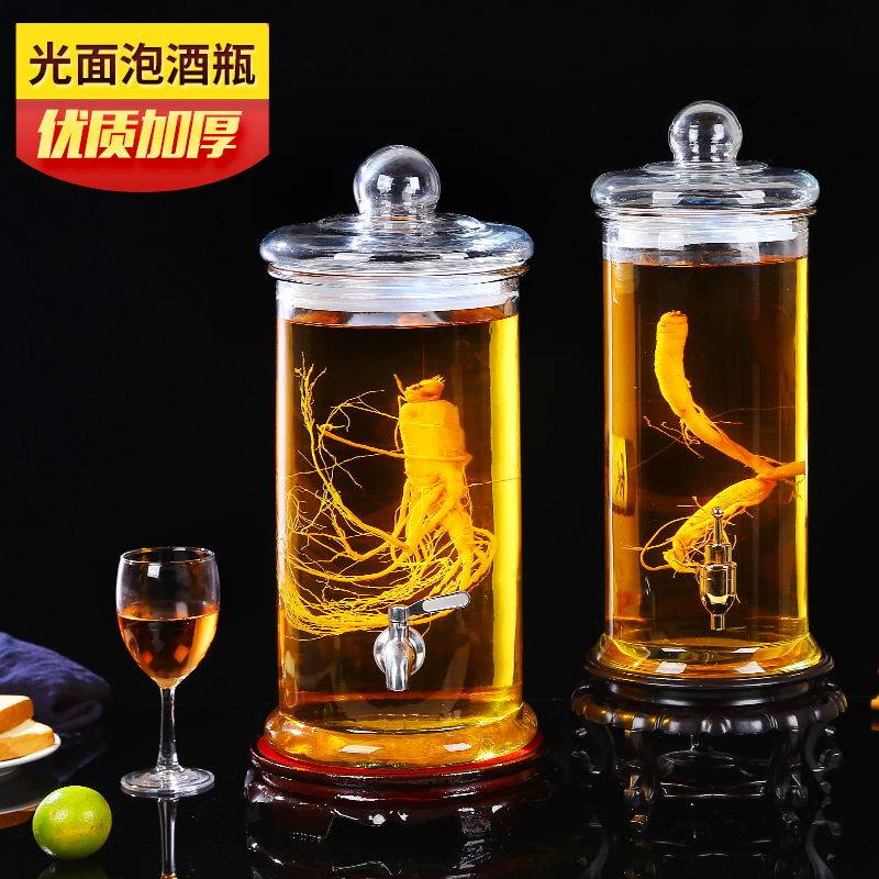 泡酒瓶带龙头无铅加厚玻璃泡酒坛10斤20斤密封药酒酿酒酵素桶酒缸