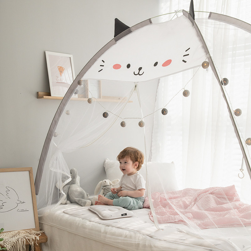 免安装儿童蚊帐家用2022新款高级宝宝蒙古包可折叠无底蚊帐罩帐篷
