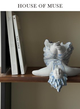 缪斯家  艺术人生 复古艺术摆件桌面装饰客厅手绘陶瓷人物雕塑