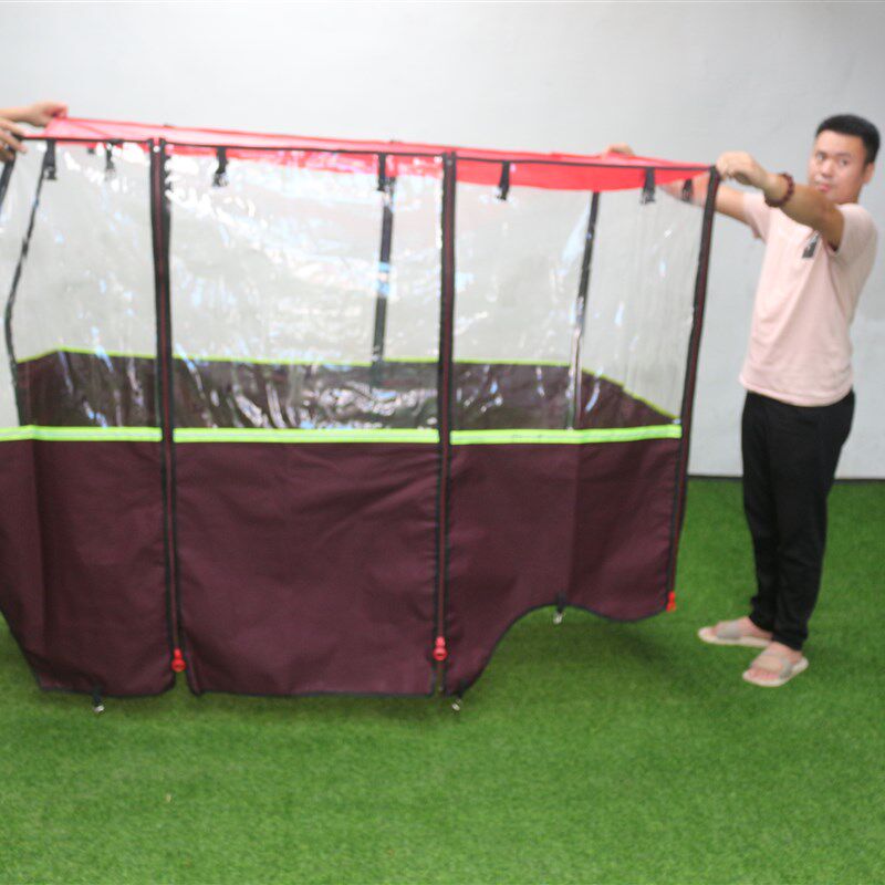 小巴士电动三轮车雨棚车篷防雨布挡风帘老年代步车遮雨帘全封闭帘