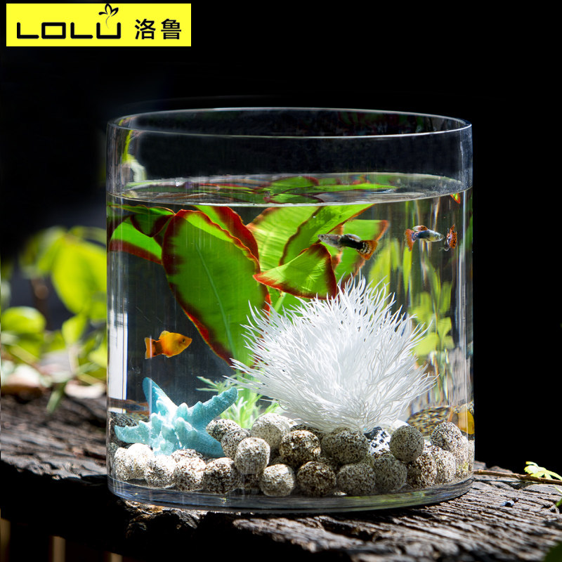 圆柱形玻璃鱼缸 大小号直筒水培金鱼缸客厅 乌龟缸造景水族箱,宠物/宠物食品及用品,桌面缸,淘宝优惠券,粉丝福利购,淘宝优惠卷