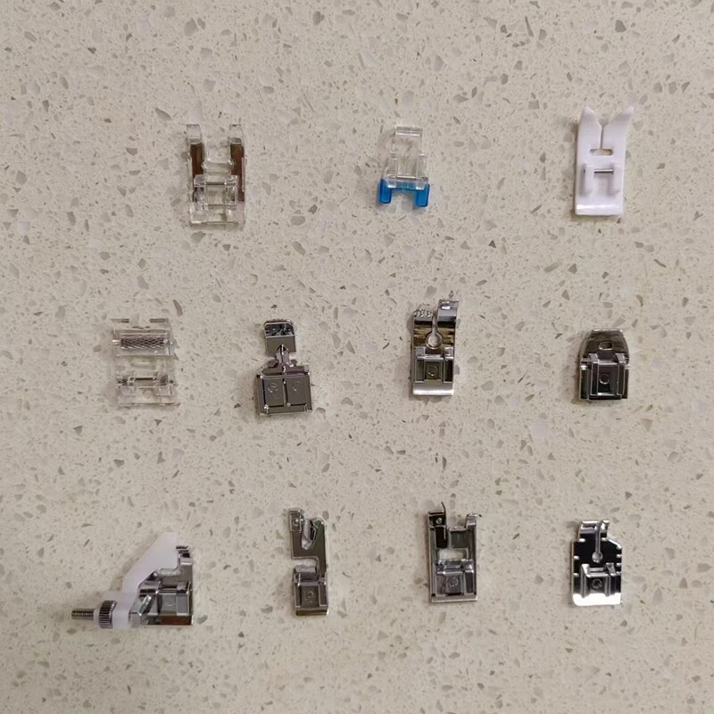 505A/508/700芳华多功能家用电动衣车缝纫机压脚配件11件套盒装