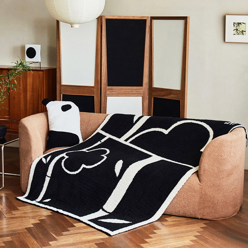 molingtalk 半边绒客厅沙发毯 AB面黑白秋冬空调盖毯柔软毛毯子,居家布艺,床边毯,淘宝优惠券,粉丝福利购,淘宝优惠卷