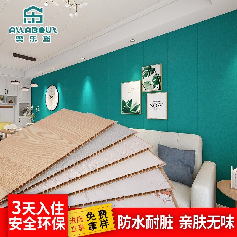 石塑集成墙护墙板全屋整装家用生态板墙面电视背景 欧式