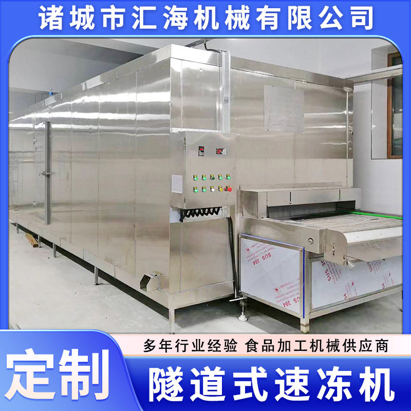 汇海供应大黄鱼速冻机 海鱼隧道式速冻设备 水产品加工智能化生产