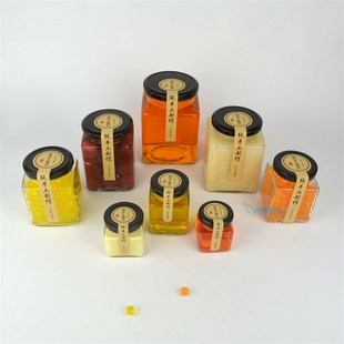 雪梨膏蜜子耐高温龟苓膏瓶子玻璃空瓶蜂瓶瓶子一蜜斤装蜂两分装瓶