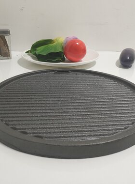 铸铁炙子烤肉盘双面煎锅无涂层烤盘韩式商用炉烧烤架酒店定制新款