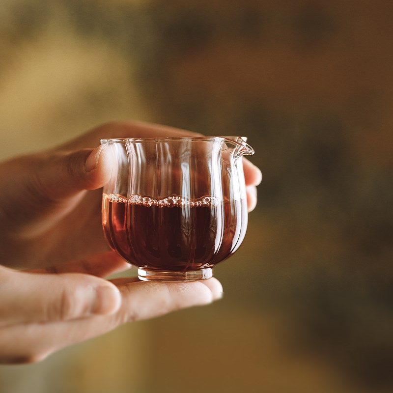 设计款 玻璃透明公道杯 耐热一人饮茶道具 迷你公道杯 茶配件