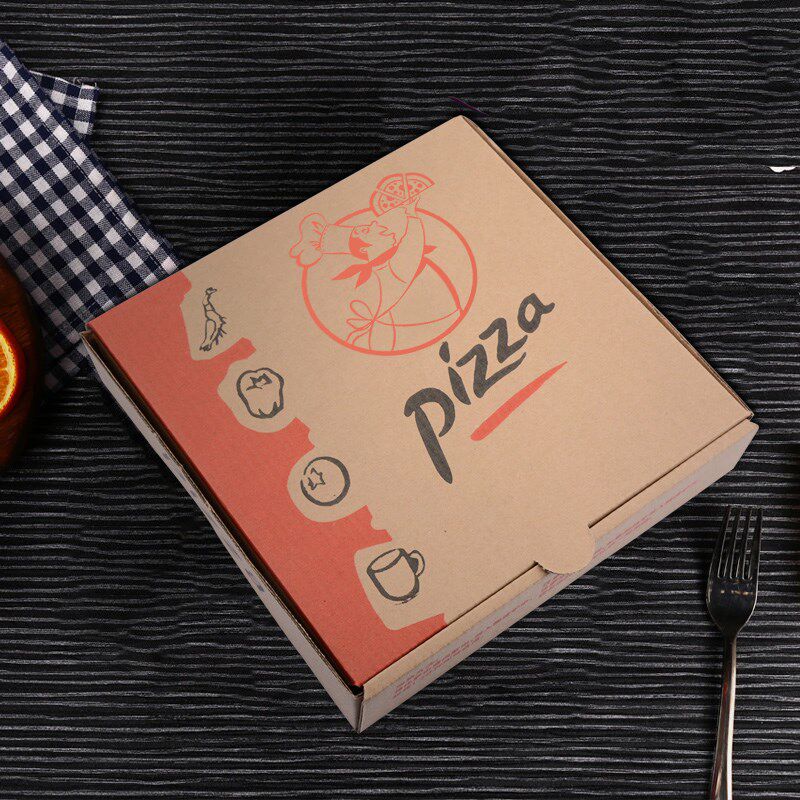 订制定做8/9寸西点烘培pizza批萨盒匹萨瓦楞比萨打包披萨盒子200