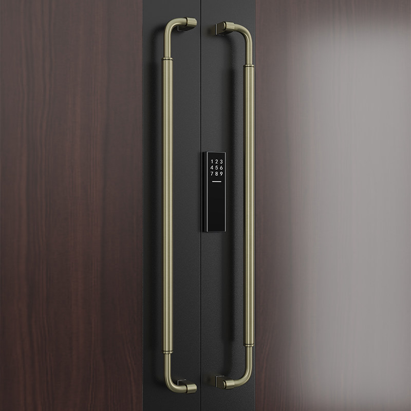 现代极简玻璃门拉手加厚不锈钢大门拉手包厢会议室实木门把手定制