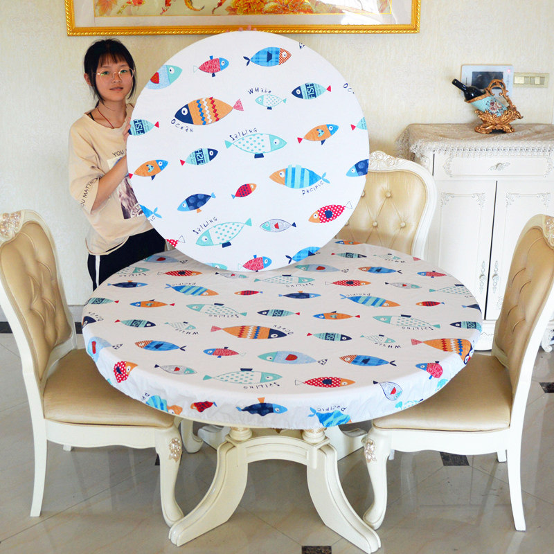 桌布防水防油免洗防滑圆形桌套 PVC桌革圆桌布转盘套台布大圆桌垫,居家布艺,桌布,淘宝优惠券,粉丝福利购,淘宝优惠卷