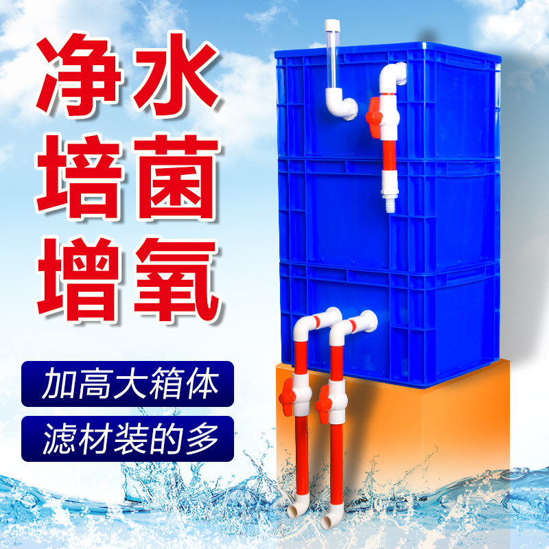 鱼缸过滤盒庭院鱼池水循环自制滴流箱净水培菌设备上滤侧滤净水箱