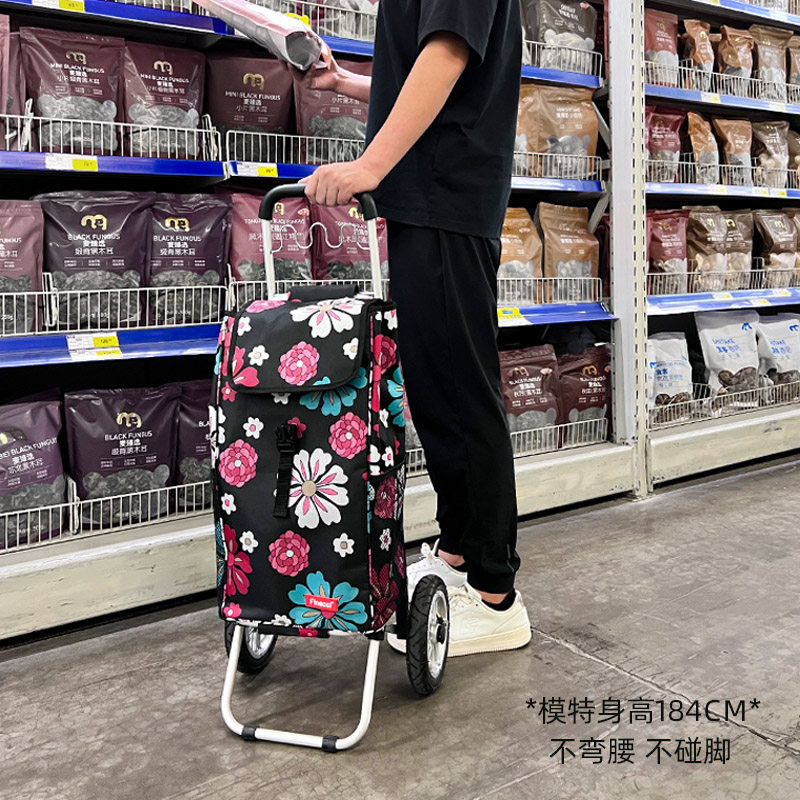 Finecci致丽生活全折叠买菜车便携小拉车买菜取快递拉杆车轻便型