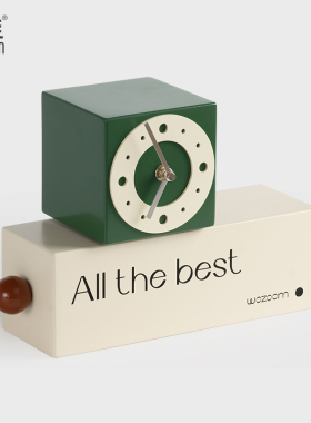 WOZOOM屋准客厅卧室可旋转座钟玄关入户高级感办公桌面摆件装饰品