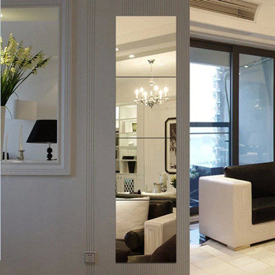 无框墙贴宿舍全身镜壁挂卫生间浴室穿衣镜组合无框拼接衣柜寝室镜