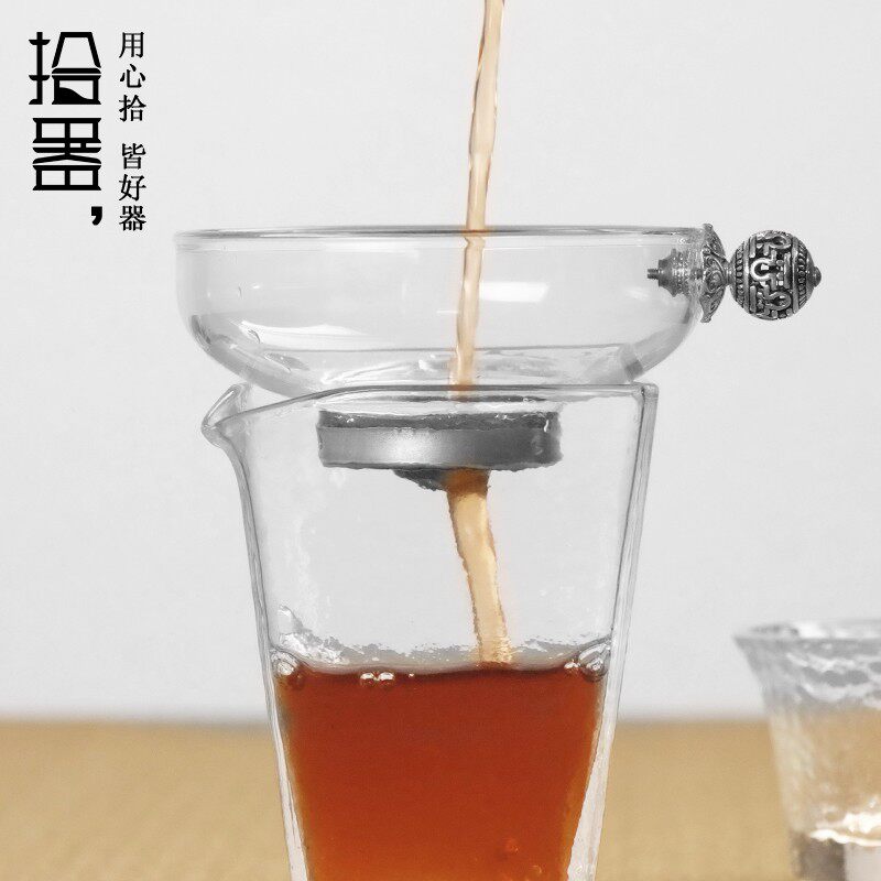 耐热玻璃茶漏茶滤 隔茶叶过滤网漏斗 功夫茶具配件创意茶虑滤茶器