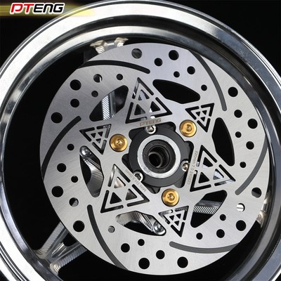 PTENG碟盘电动车改装刹车卡钳碟刹盘220小飞机声偏静音刹车固定盘