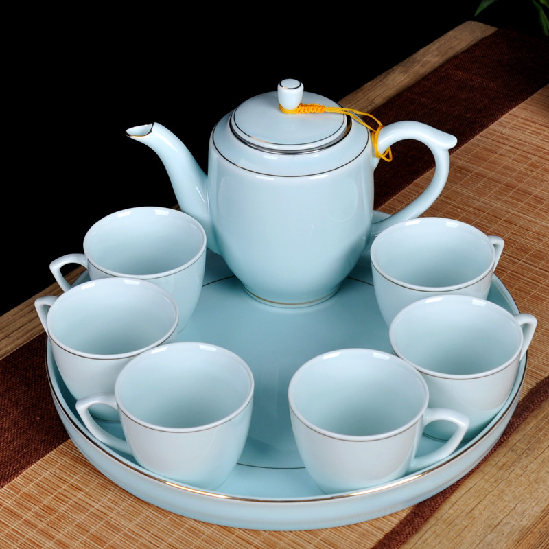 带过滤大容量茶具套装整套功夫茶具家用办公带把茶杯干泡花茶茶具