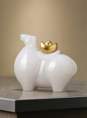 马上有钱摆件招财酒柜装饰品客厅电视柜博古架家居摆设办公室桌面