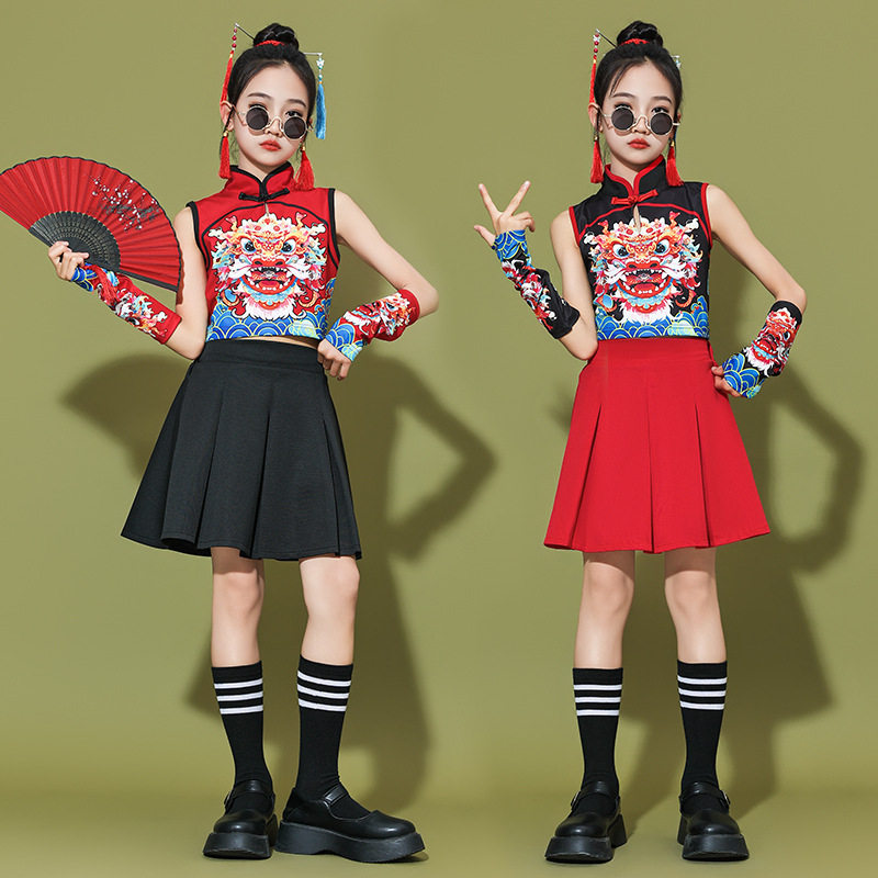 2026新款儿童演出服国潮六一合唱表演服啦啦队中国风汉服男女,童装/婴儿装/亲子装,汉服,淘宝优惠券,粉丝福利购,淘宝优惠卷