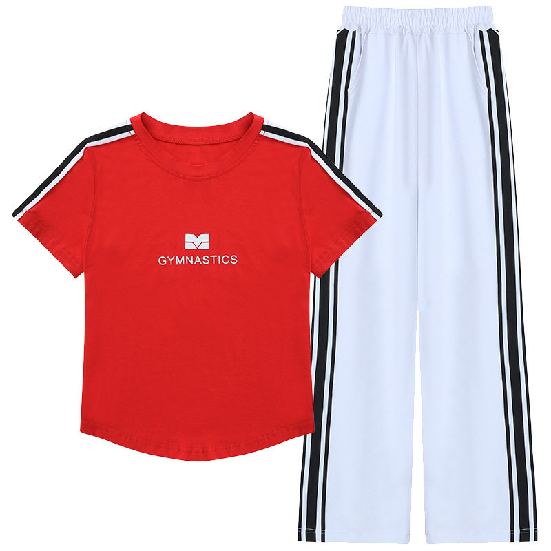 2026新款春夏季广场舞服装休闲短袖套装户外运动舞蹈服团队演出服
