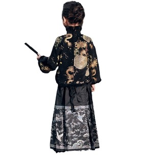 2025新款冬季民族风儿童唐装套装中大童改良国风马面裙女童拜