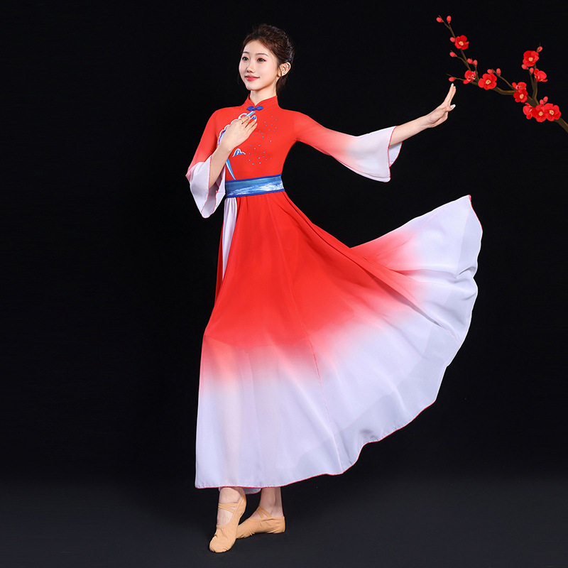 2026新款古典舞扇子舞裙伞舞千红女飘逸中国风青春时尚现代表演出