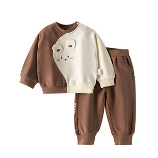 2026新款宝宝套装秋装男童女童卫衣两件套小童外出分体套装卫