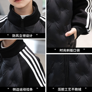 2025新款男童羽绒服内胆轻薄保暖打底校服无帽中大童冬装