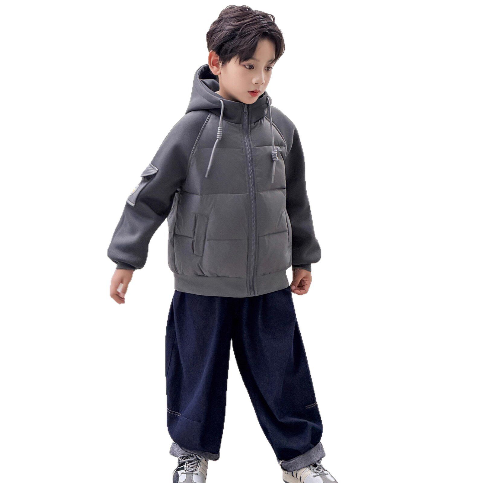 2026新款小黄鸭儿童羽绒服男童女童校服小棉袄宝宝白鸭绒