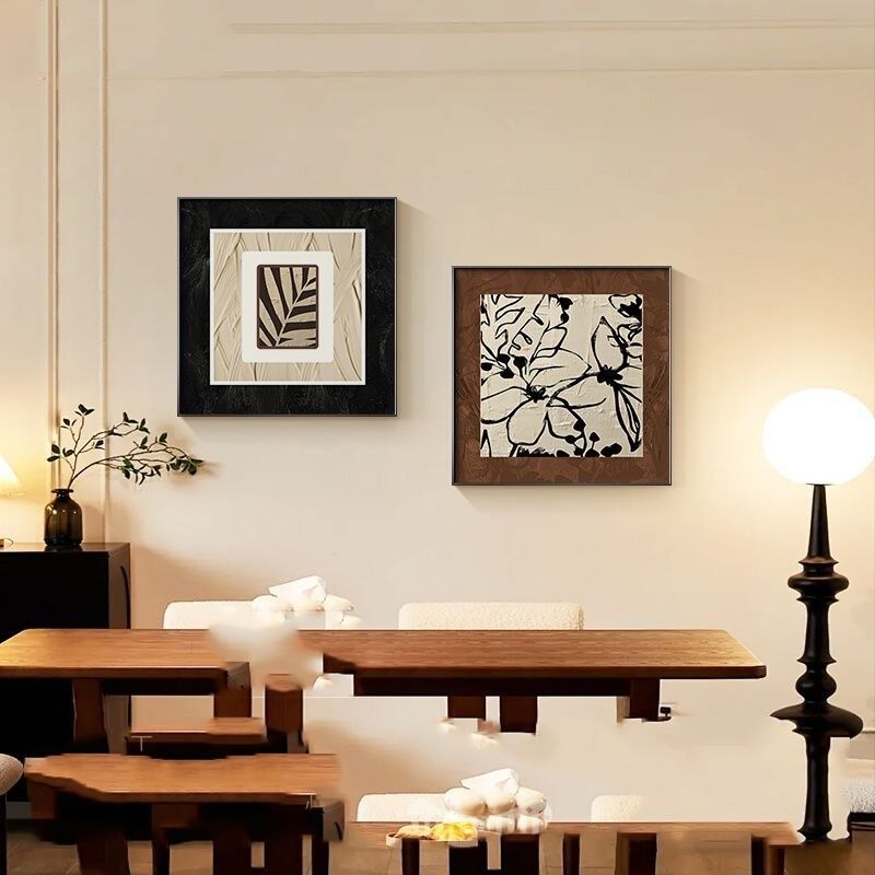 中古风餐厅装饰画高级感沙发背景墙挂画组合抽象壁画大气法式复古,家居饰品,现代装饰画,淘宝优惠券,粉丝福利购,淘宝优惠卷