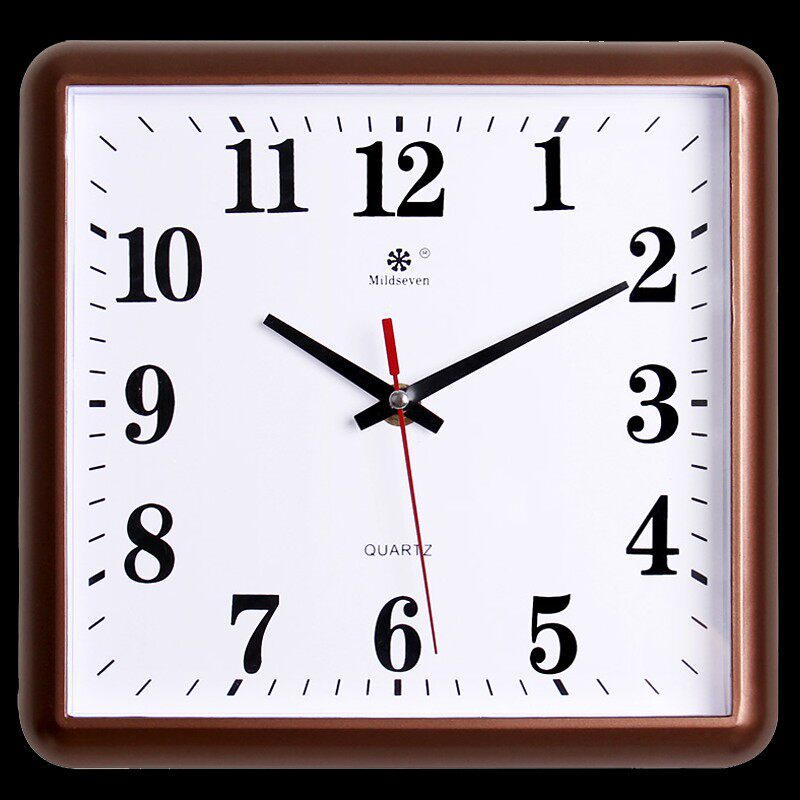 钟表挂钟客厅时尚简约时钟静音小儿童房长方形家用装饰石英钟挂表