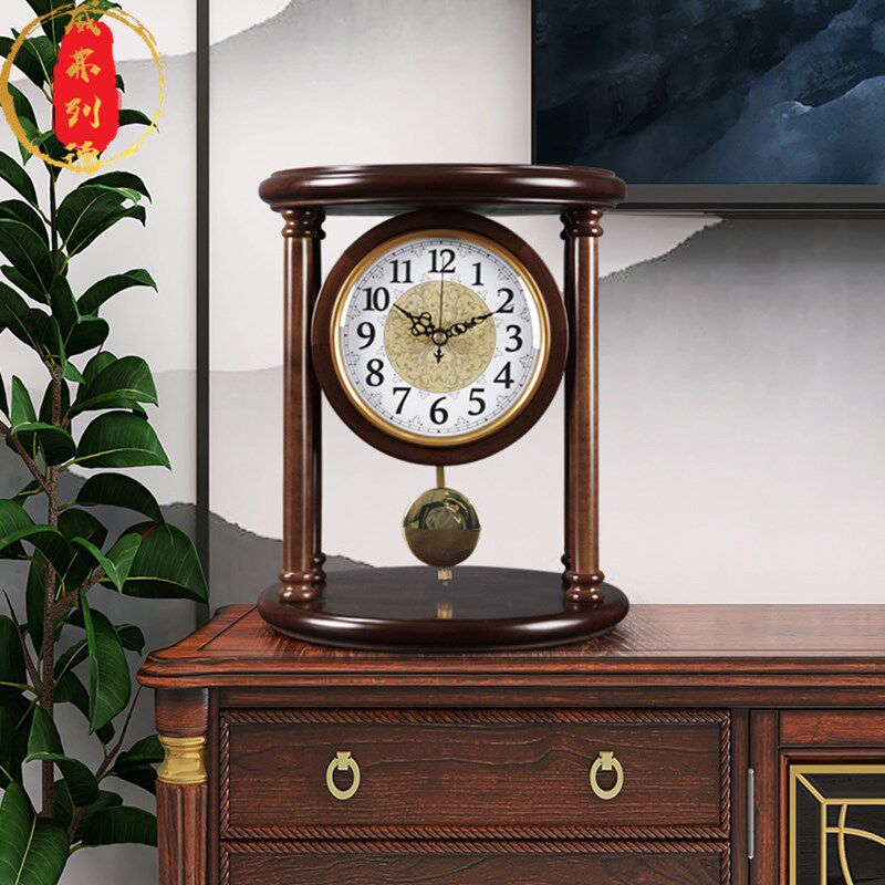 威弗列德客厅座钟中式复古实木坐钟时钟家用摆台式摆放式钟表摆件,家居饰品,桌面摆件,淘宝优惠券,粉丝福利购,淘宝优惠卷