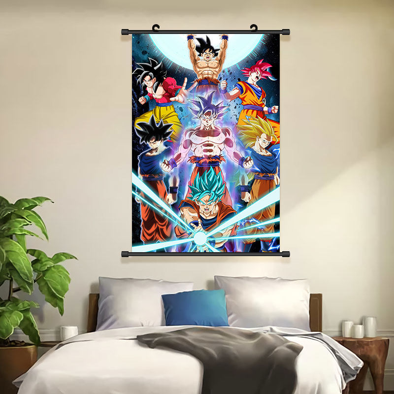 龙珠超挂画超蓝孙悟空海报贝吉塔壁纸悟吉塔贴纸超级赛亚人壁画