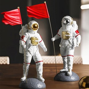 创意宇航员摆件大号家居客厅高档红旗办公室装饰办公桌人物摆设网