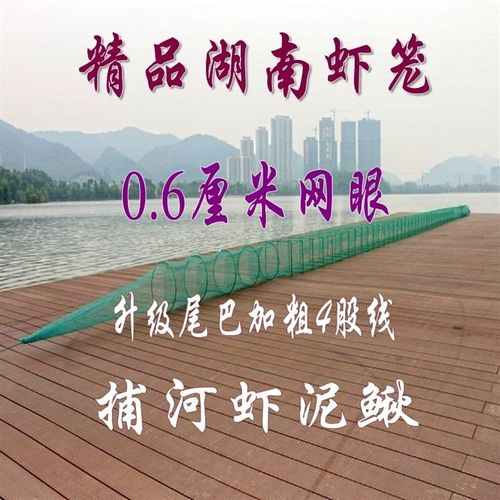 捕鱼笼有结网虾笼地网鱼网自动折叠渔笼泥鳅黄鳝笼精品25米6分眼