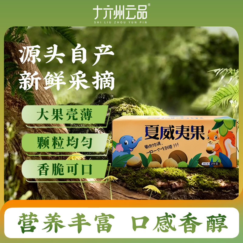 十六州云品 云南坚果休闲零食独立小包装办公室零食干果夏威夷果