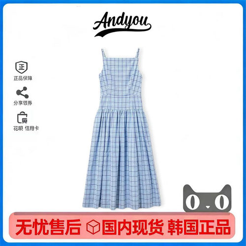 现货Jennie同款显瘦收腰吊带裙