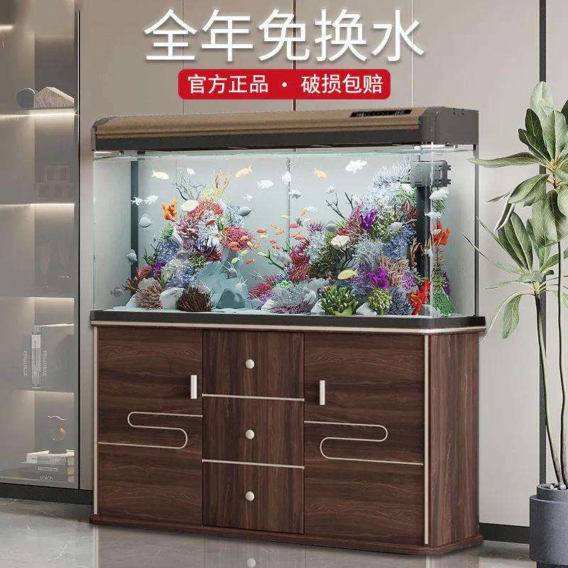 玻璃循环泵家用鱼缸过滤器一整套高清中大型全套鱼缸落地客厅过滤