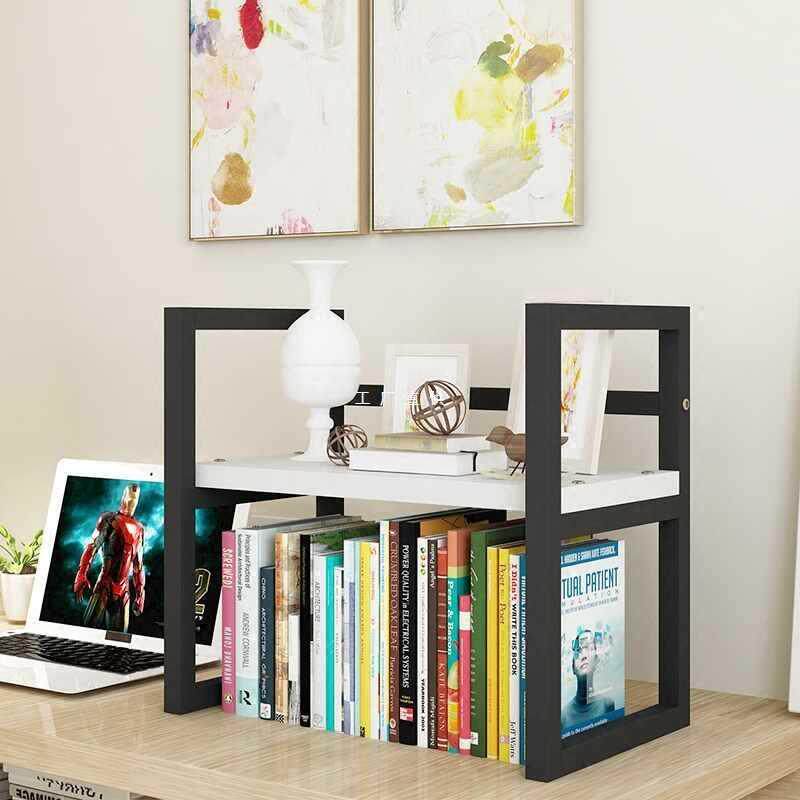 ft放打印机置物架桌上书架简易学生桌面小书柜办公室收纳架子多功