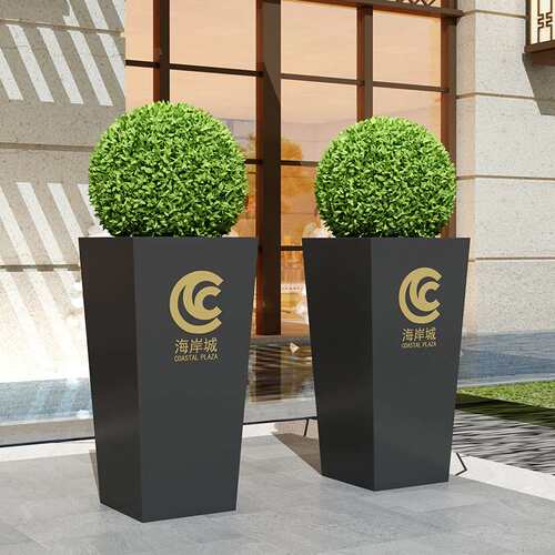 户外铁艺花箱梯形组合落地移动花坛隔断花槽种植箱阳台庭院盆栽桶