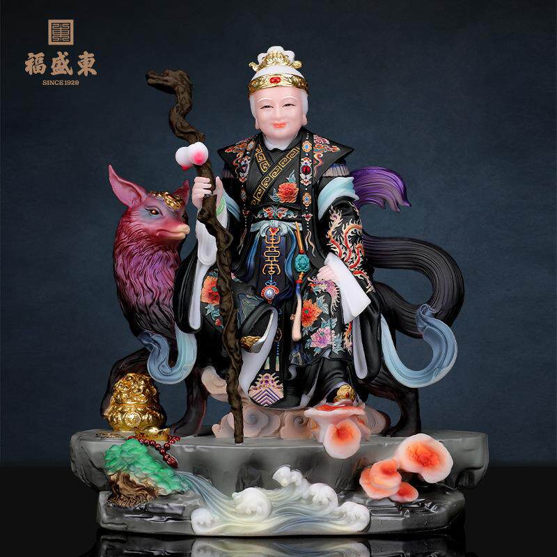 铁刹山黑妈妈像九尾坐骑黑老太太神像真身仿汉白玉供奉家用堂口