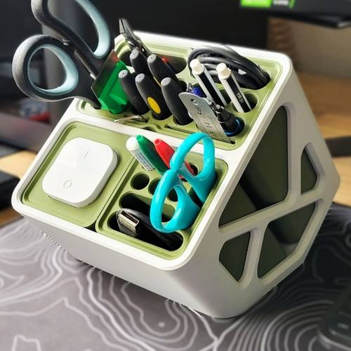 创意几何笔筒3D打印多功能收纳盒