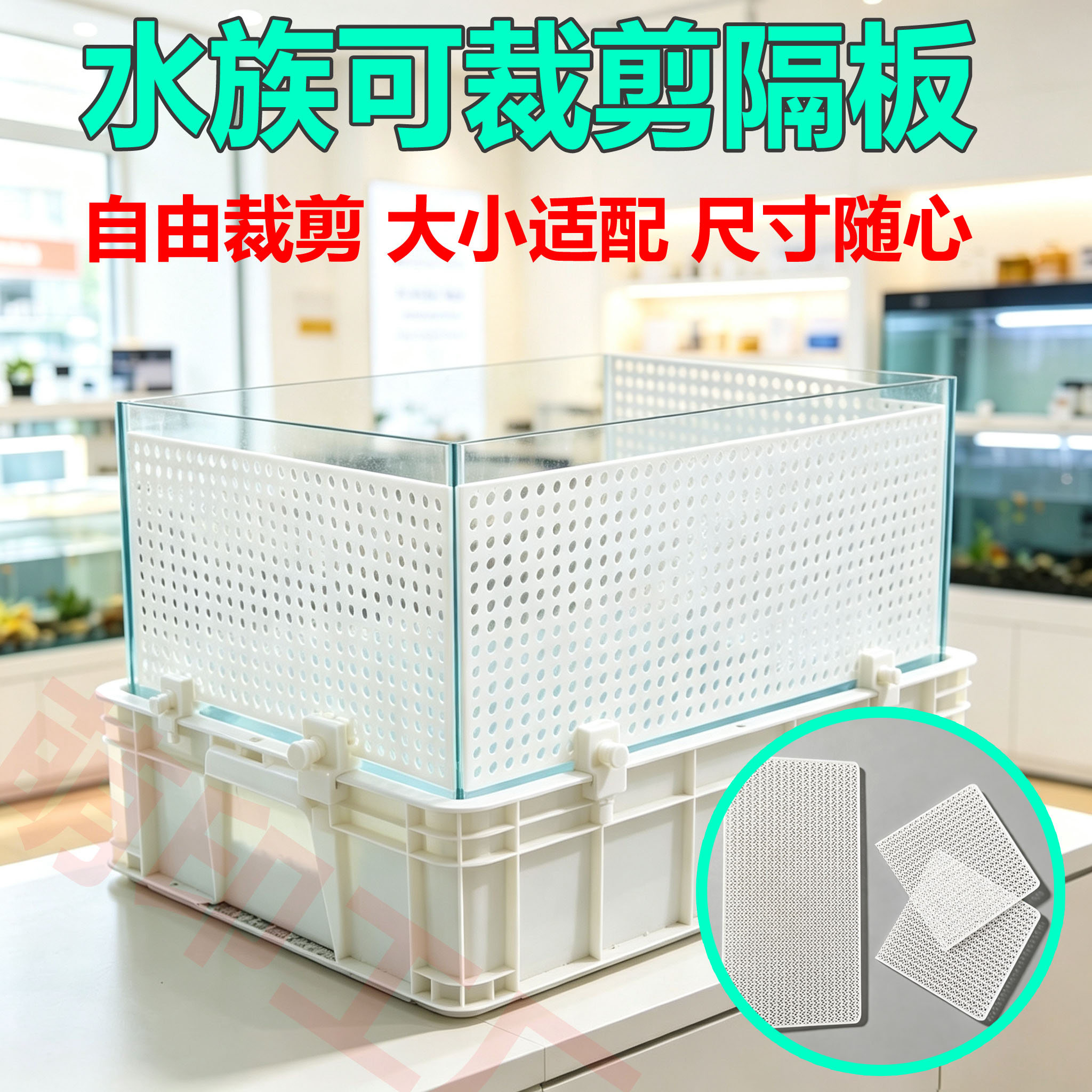 鱼缸周转箱挡板自由裁剪尺寸随心