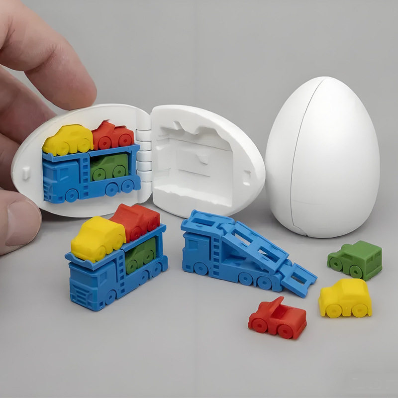 3D打印扭蛋飞机挖掘机迷你玩具