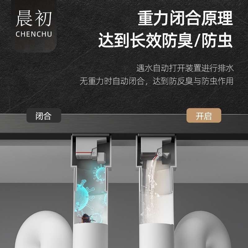 3.5cm线性地漏不锈钢304隐形大排量直排内芯可更换易清理家装地漏