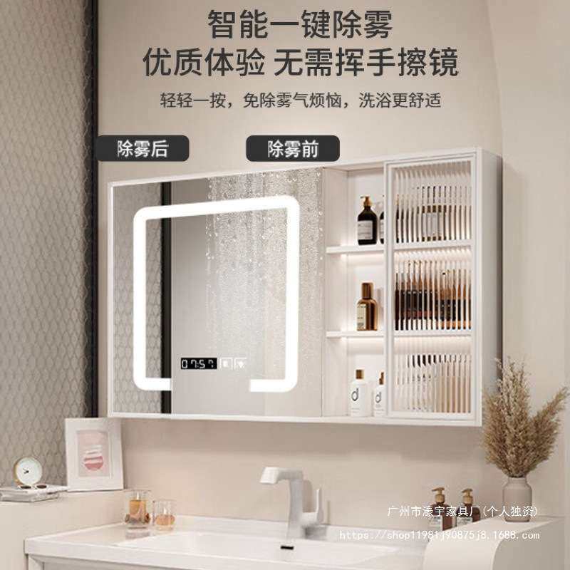家用简约新款橡木浴室柜奶油白陶瓷一体法式浴室柜组合卫生间洗脸